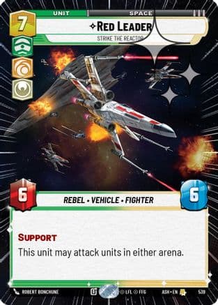 Red Leader - Strike the Reactor (Hyperspace Foil) | Foil (539)  [Ashes of the Empire]