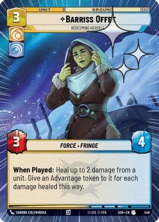 Barriss Offee - Redeeming Herself (Hyperspace Foil) | Foil (546)  [Ashes of the Empire]