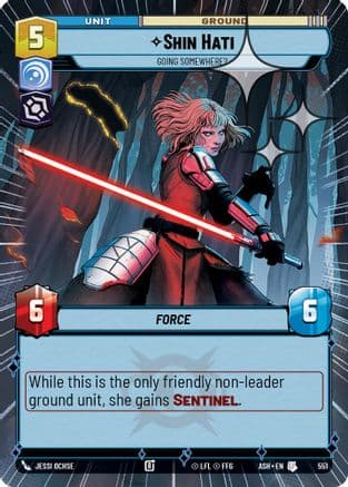 Shin Hati - Going Somewhere? (Hyperspace Foil) | Foil (551)  [Ashes of the Empire]
