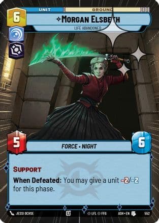 Morgan Elsbeth - Life Abandoned (Hyperspace Foil) | Foil (552)  [Ashes of the Empire]