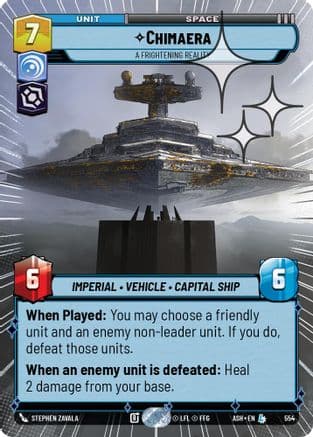 Chimaera - A Frightening Reality (Hyperspace Foil) | Foil (554)  [Ashes of the Empire]
