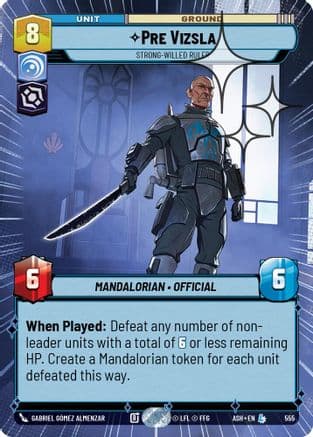 Pre Vizsla - Strong-Willed Ruler (Hyperspace Foil) | Foil (555)  [Ashes of the Empire]