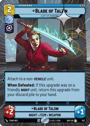 Blade of Talzin - A Gift of Shadows (Hyperspace Foil) | Foil (557)  [Ashes of the Empire]