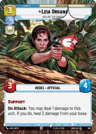 Leia Organa - Vigilant for Danger (Hyperspace Foil) | Foil (561)  [Ashes of the Empire]