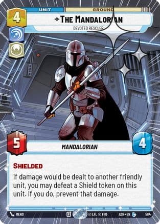 The Mandalorian - Devoted Rescuer (Hyperspace Foil) | Foil (564)  [Ashes of the Empire]