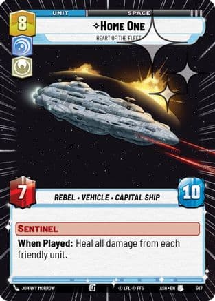 Home One - Heart of the Fleet (Hyperspace Foil) | Foil (567)  [Ashes of the Empire]