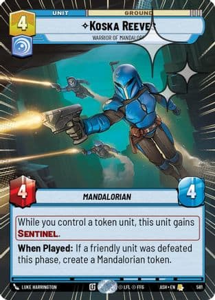 Koska Reeves - Warrior of Mandalore (Hyperspace Foil) | Foil (581)  [Ashes of the Empire]