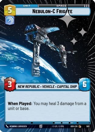 Nebulon-C Frigate (Hyperspace Foil) | Foil (583)  [Ashes of the Empire]