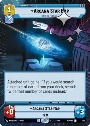 Arcana Star Map - Path to Peridea (Hyperspace Foil) | Foil (586)  [Ashes of the Empire]