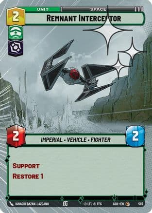 Remnant Interceptor (Hyperspace Foil) | Foil (597)  [Ashes of the Empire]