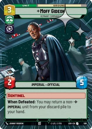 Moff Gideon - Remnant Commander (Hyperspace Foil) | Foil (599)  [Ashes of the Empire]