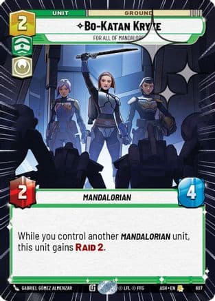 Bo-Katan Kryze - For All of Mandalore (Hyperspace Foil) | Foil (607)  [Ashes of the Empire]