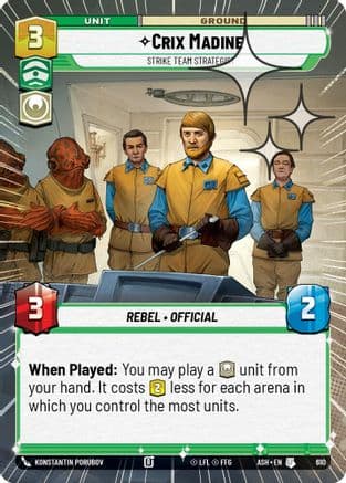 Crix Madine - Strike Team Strategist (Hyperspace Foil) | Foil (610)  [Ashes of the Empire]