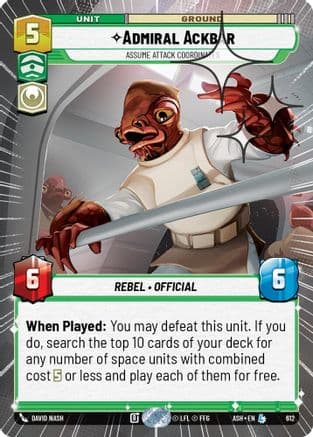 Admiral Ackbar - Assume Attack Coordinates (Hyperspace Foil) | Foil (612)  [Ashes of the Empire]