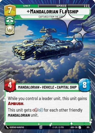 Mandalorian Flagship - Captured from the Empire (Hyperspace Foil) | Foil (615)  [Ashes of the Empire]