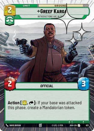 Greef Karga - Introductions are in Order (Hyperspace Foil) | Foil (621)  [Ashes of the Empire]