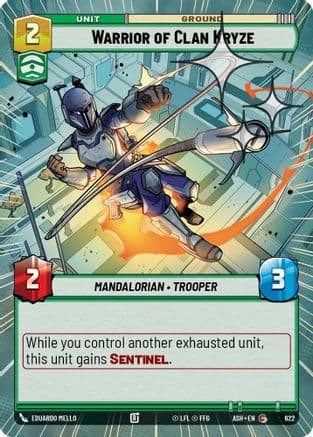 Warrior of Clan Kryze (Hyperspace Foil) | Foil (622)  [Ashes of the Empire]