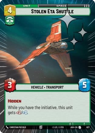 Stolen Eta Shuttle (Hyperspace Foil) | Foil (627)  [Ashes of the Empire]