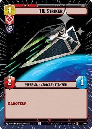 TIE Striker (Hyperspace Foil) | Foil (643)  [Ashes of the Empire]
