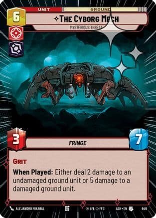 The Cyborg Mech - Mysterious Threat (Hyperspace Foil) | Foil (649)  [Ashes of the Empire]