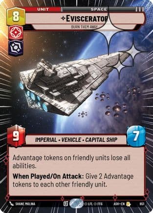 Eviscerator - Burn Them Away (Hyperspace Foil) | Foil (651)  [Ashes of the Empire]