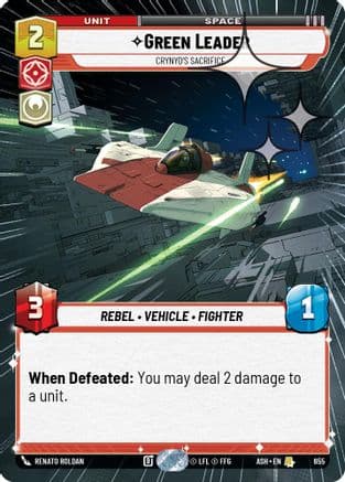 Green Leader - Crynyd's Sacrifice (Hyperspace Foil) | Foil (655)  [Ashes of the Empire]