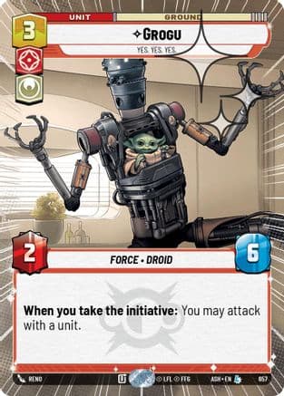 Grogu - Yes. Yes. Yes. (Hyperspace Foil) | Foil (657)  [Ashes of the Empire]