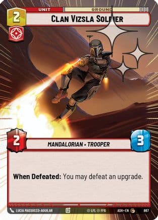 Clan Vizsla Soldier (Hyperspace Foil) | Foil (667)  [Ashes of the Empire]