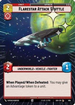 Flarestar Attack Shuttle (Hyperspace Foil) | Foil (669)  [Ashes of the Empire]