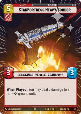 StarFortress Heavy Bomber (Hyperspace Foil) | Foil (676)  [Ashes of the Empire]