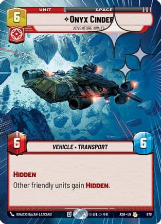 Onyx Cinder - Adventure Awaits (Hyperspace Foil) | Foil (679)  [Ashes of the Empire]