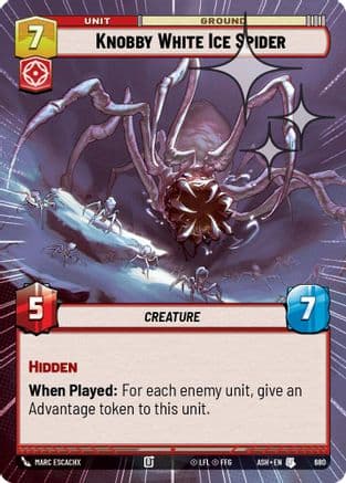 Knobby White Ice Spider (Hyperspace Foil) | Foil (680)  [Ashes of the Empire]