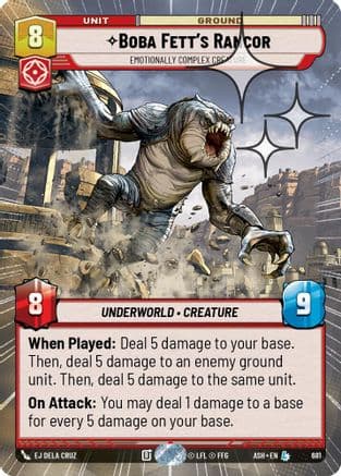 Boba Fett's Rancor - Emotionally Complex Creature (Hyperspace Foil) | Foil (681)  [Ashes of the Empire]