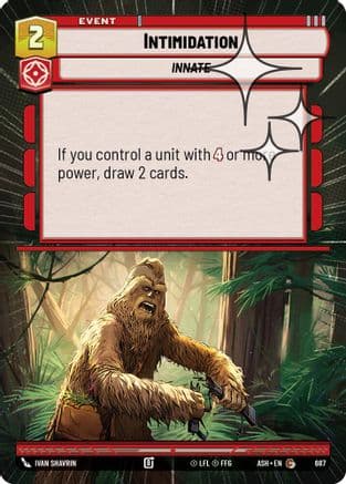 Intimidation (Hyperspace Foil) | Foil (687)  [Ashes of the Empire]