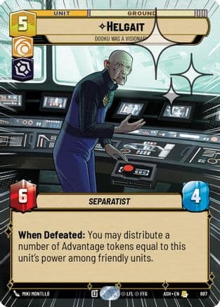 Helgait - Dooku Was a Visionary (Hyperspace Foil) | Foil (697)  [Ashes of the Empire]