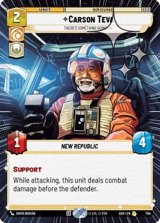 Carson Teva - There's Something Going On (Hyperspace Foil) | Foil (704)  [Ashes of the Empire]