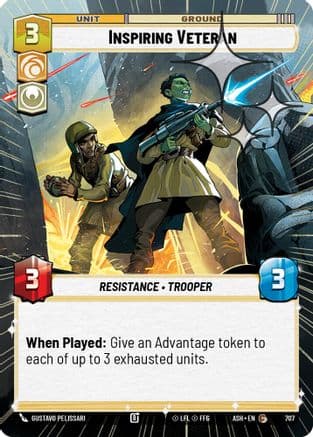 Inspiring Veteran (Hyperspace Foil) | Foil (707)  [Ashes of the Empire]