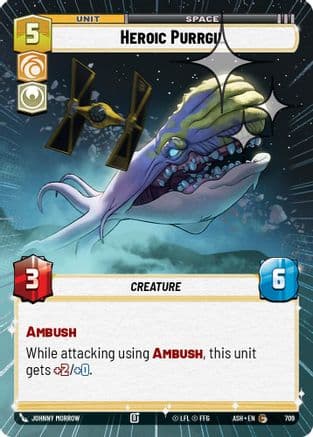 Heroic Purrgil (Hyperspace Foil) | Foil (709)  [Ashes of the Empire]