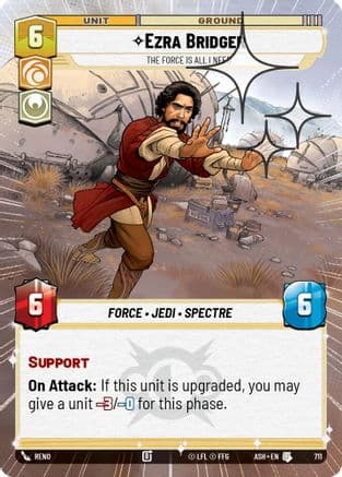 Ezra Bridger - The Force is All I Need (Hyperspace Foil) | Foil (711)  [Ashes of the Empire]