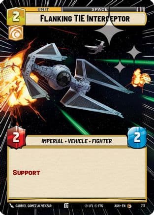 Flanking TIE Interceptor (Hyperspace Foil) | Foil (717)  [Ashes of the Empire]