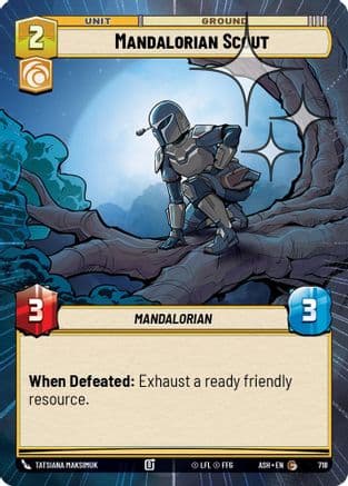 Mandalorian Scout (Hyperspace Foil) | Foil (718)  [Ashes of the Empire]