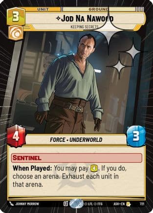 Jod Na Nawood - Keeping Secrets (Hyperspace Foil) | Foil (721)  [Ashes of the Empire]