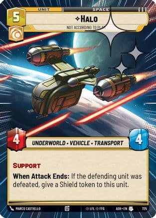 Halo - Not According to Plan (Hyperspace Foil) | Foil (725)  [Ashes of the Empire]