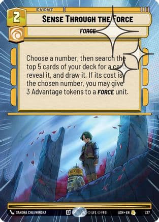 Sense Through the Force (Hyperspace Foil) | Foil (737)  [Ashes of the Empire]