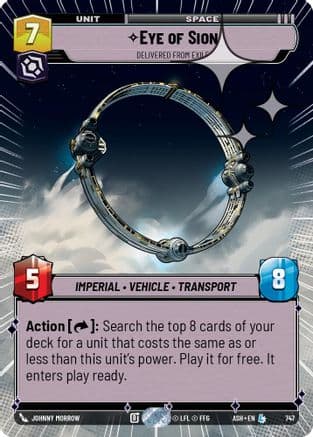 Eye of Sion - Delivered from Exile (Hyperspace Foil) | Foil (747)  [Ashes of the Empire]