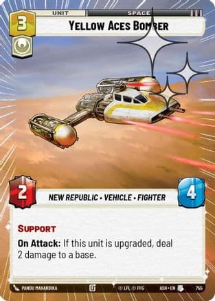 Yellow Aces Bomber (Hyperspace Foil) | Foil (755)  [Ashes of the Empire]