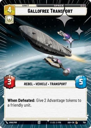 Gallofree Transport (Hyperspace Foil) | Foil (756)  [Ashes of the Empire]