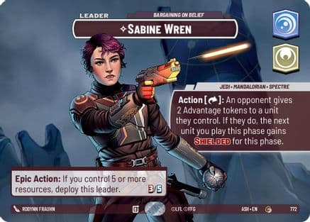 Sabine Wren - Bargaining on Belief (Showcase) | Foil (772)  [Ashes of the Empire]