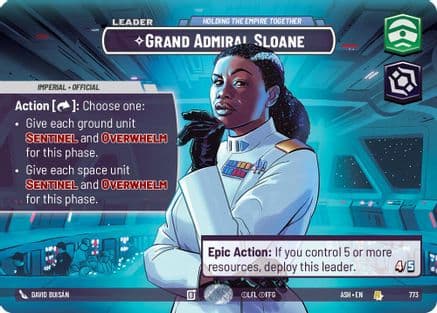 Grand Admiral Sloane - Holding the Empire Together (Showcase) | Foil (773)  [Ashes of the Empire]
