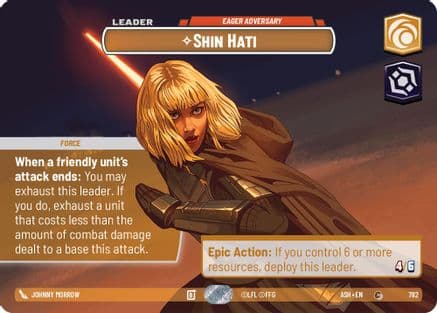 Shin Hati - Eager Adversary (Showcase) | Foil (782)  [Ashes of the Empire]
